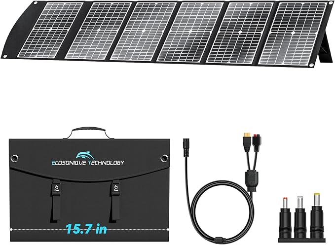 Ecosonique 100W lightweight portable solar panel for travel and camping