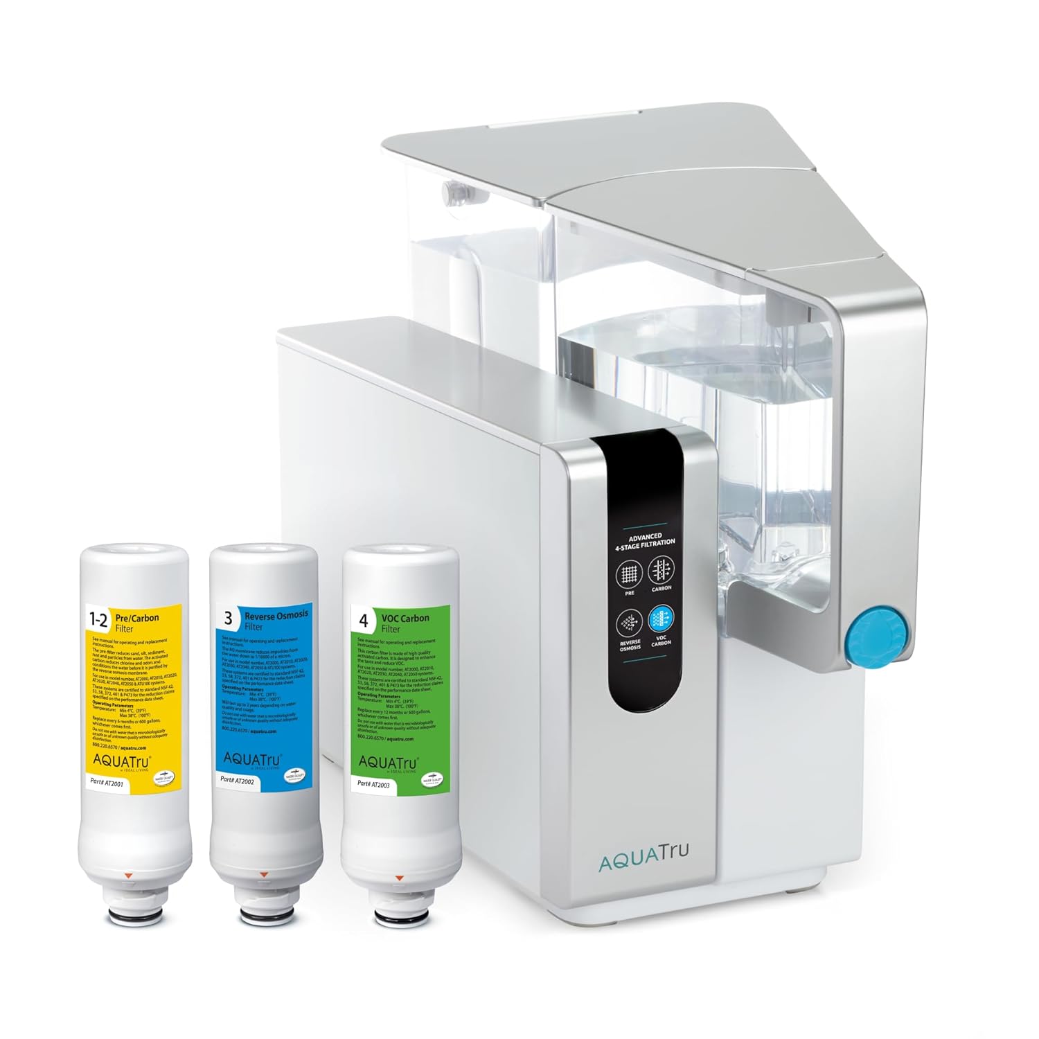 AquaTru Classic countertop reverse osmosis water purifier for family drinking water