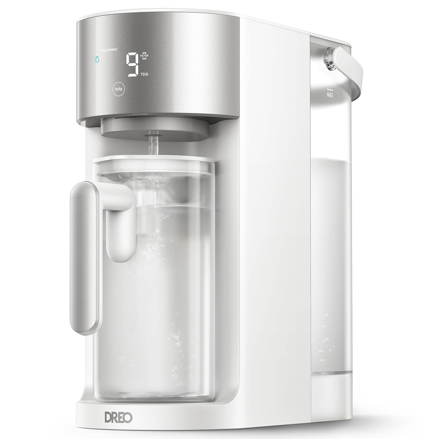 DREO countertop reverse osmosis water filter with compact autofill pitcher