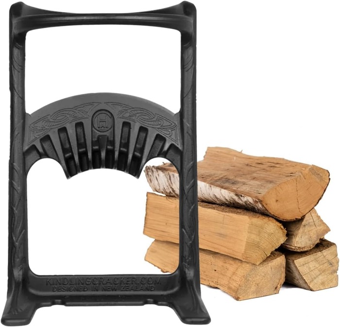 Kindling Cracker King XL cast-iron manual kindling splitter with safety ring