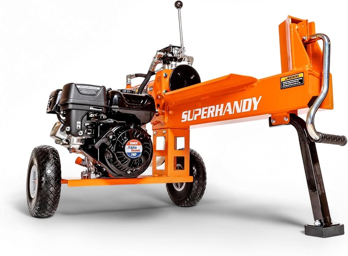 SuperHandy portable 20-ton gas log splitter for larger firewood piles